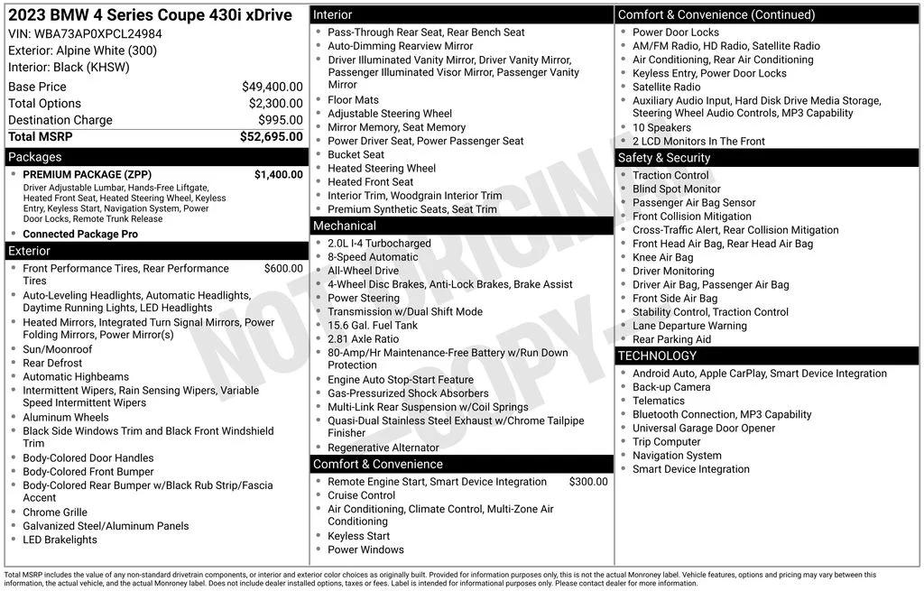 bmw 4 series 2023 WBA73AP0XPCL24984 image